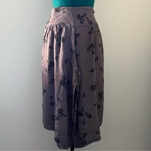 Free People Rayon Floral Gaucho Pants